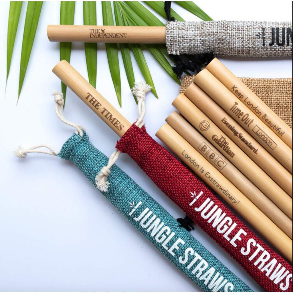 Custom Branded Bamboo Reusable Straws For Businesses or Weddings